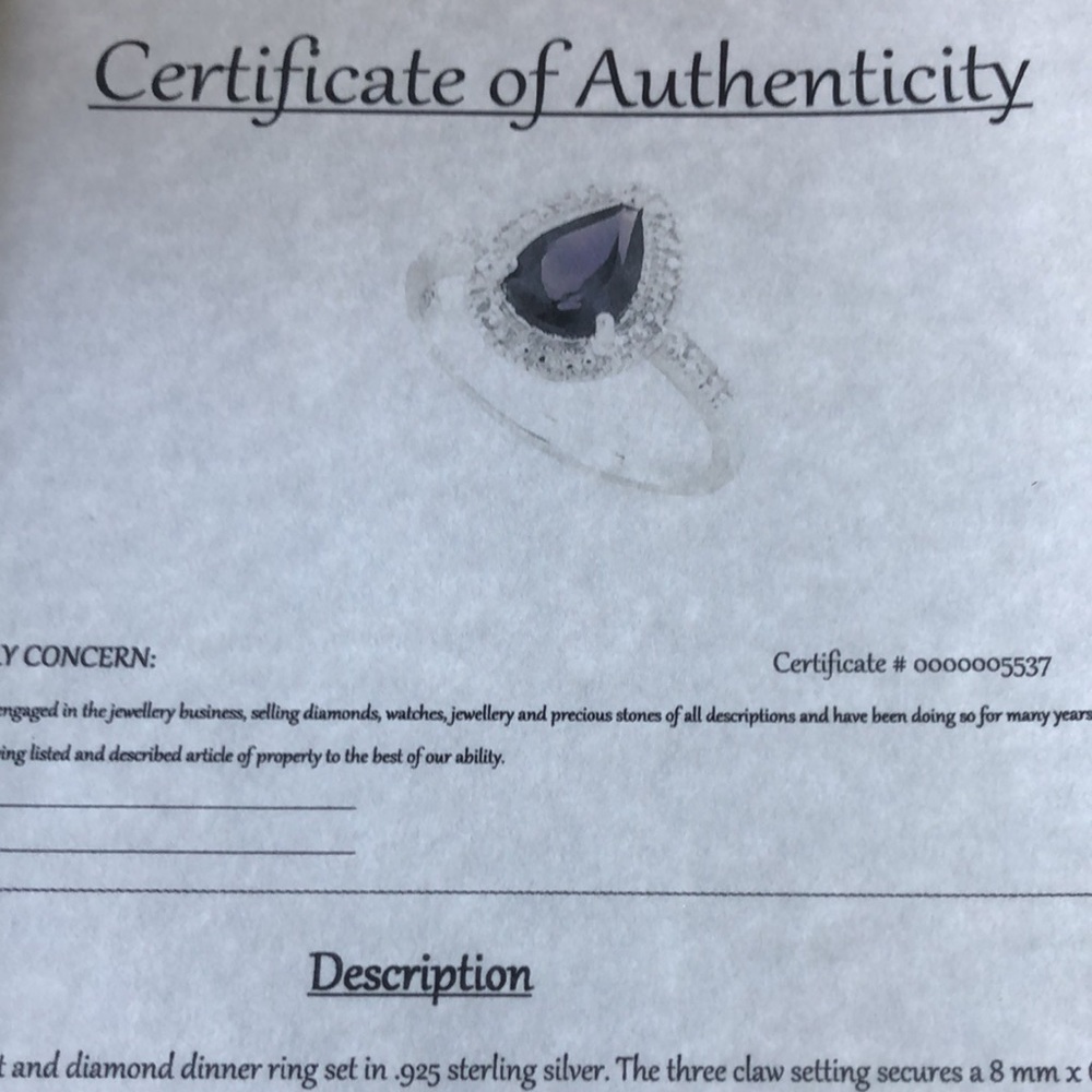 Sterling Silver Amethyst Ring - Picture 9 of 9